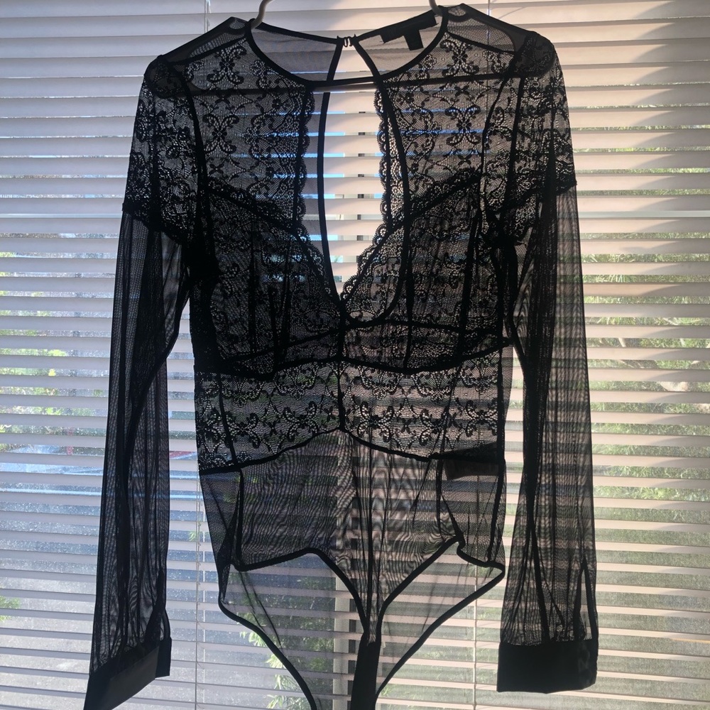 NWT BLACK INC BRAND LACE BODYSUIT!!